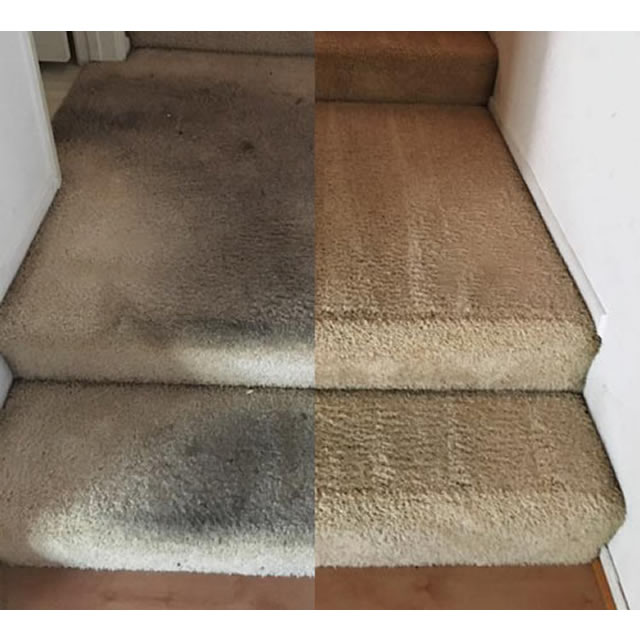 stairs cleaning before and after